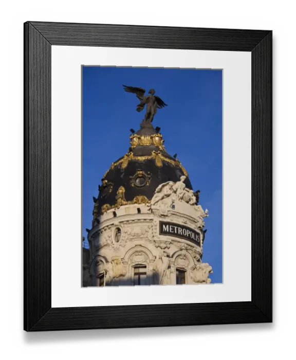 Framed Print : Spain, Madrid, Centro Area, Metropolitan Building, morning Framed Print : Spain, Madrid, Centro Area, Metropolitan Building, morning