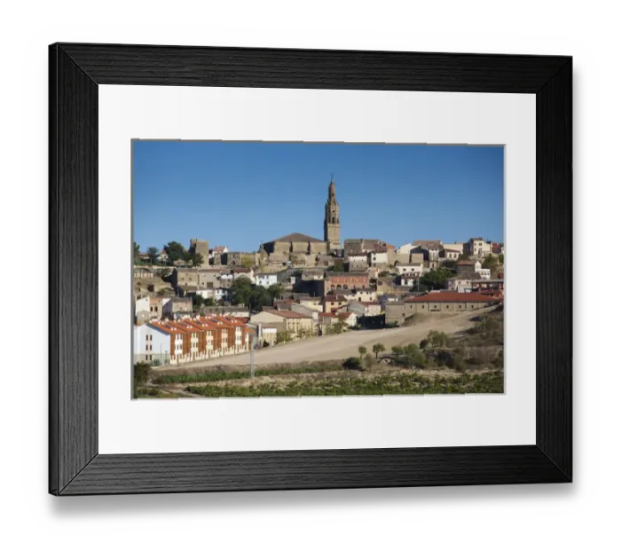 Framed Print : Spain, La Rioja Region, La Rioja Province, Briones, town view Framed Print : Spain, La Rioja Region, La Rioja Province, Briones, town view
