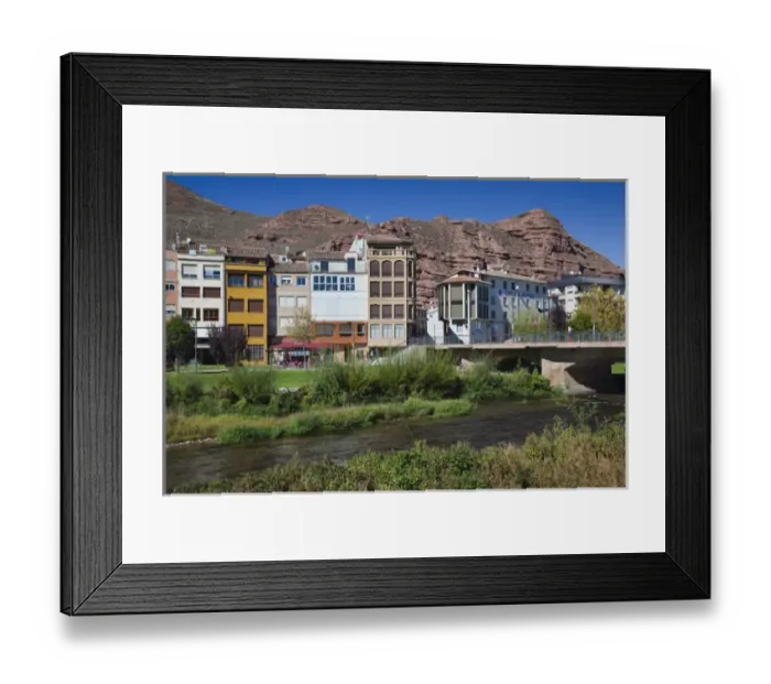 Framed Print : Spain, La Rioja Region, La Rioja Province, Najera, town view Framed Print : Spain, La Rioja Region, La Rioja Province, Najera, town view