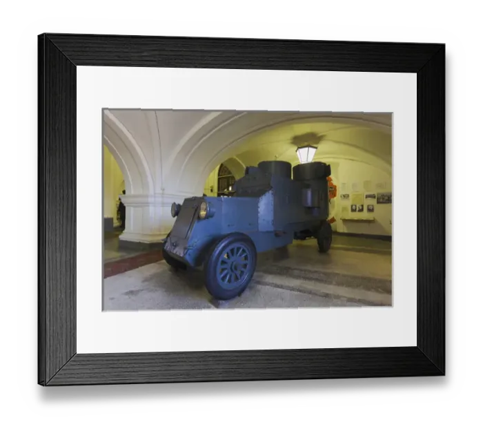 Framed Print : Russia, Saint Petersburg, Kronverksky Island, Artillery Museum, interior, armored car used by V Framed Print : Russia, Saint Petersburg, Kronverksky Island, Artillery Museum, interior, armored car used by V