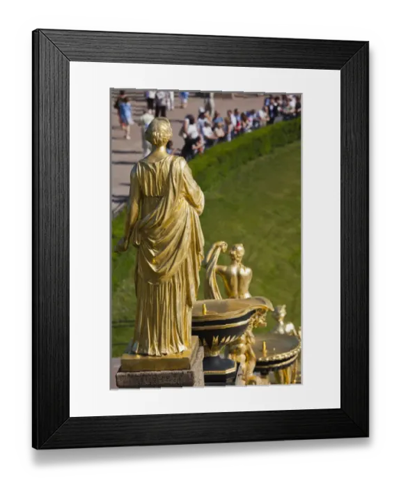 Framed Print : Russia, Saint Petersburg, Peterhof, Grand Cascade fountains Framed Print : Russia, Saint Petersburg, Peterhof, Grand Cascade fountains