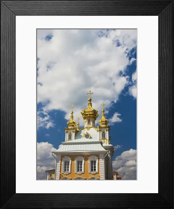 Framed Print : Russia, Saint Petersburg, Peterhof, Grand Palace, chapel wing Framed Print : Russia, Saint Petersburg, Peterhof, Grand Palace, chapel wing