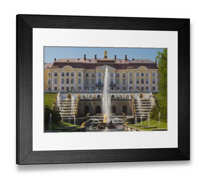 Framed Print : Russia, Saint Petersburg, Peterhof, Grand Palace
