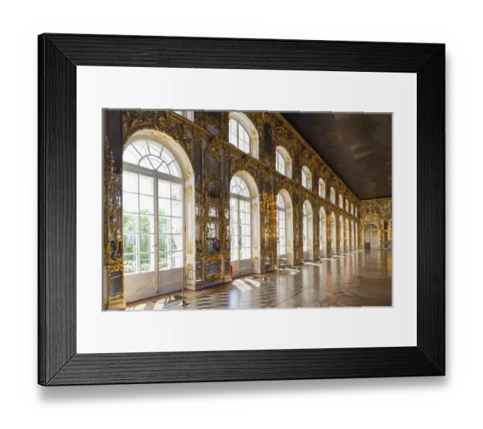 Framed Print : Russia, Saint Petersburg, Pushkin-Tsarskoye Selo, Catherine Palace, detail of