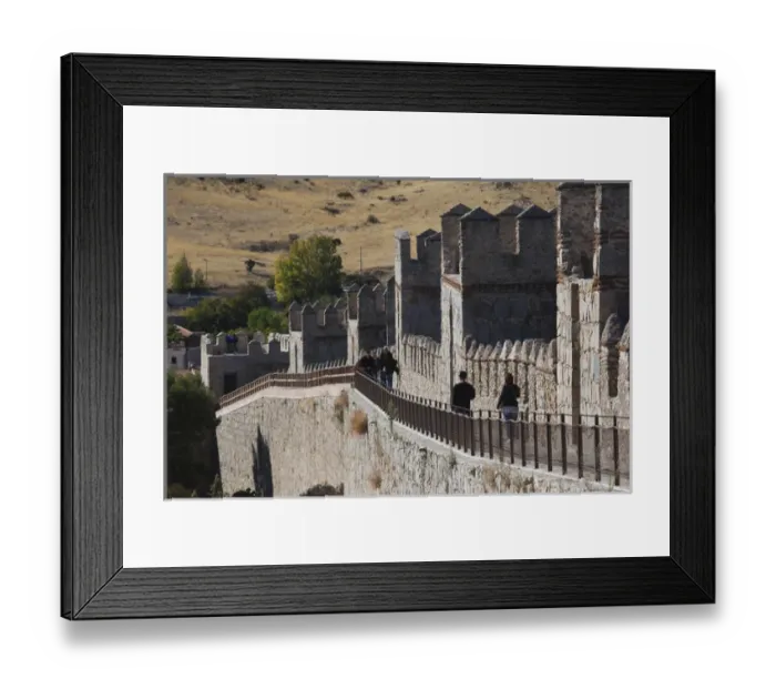 Framed Print : Spain, Castilla y Leon Region, Avila Province, Avila, walkway on Las Murallas, town walls Framed Print : Spain, Castilla y Leon Region, Avila Province, Avila, walkway on Las Murallas, town walls