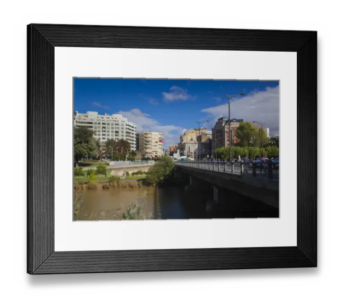 Framed Print : Spain, Castilla y Leon Region, Leon Province, Leon, town view from the Avenida de