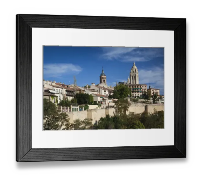 Framed Print : Spain, Castilla y Leon Region, Segovia Province, Segovia, town view with Segovia Framed Print : Spain, Castilla y Leon Region, Segovia Province, Segovia, town view with Segovia