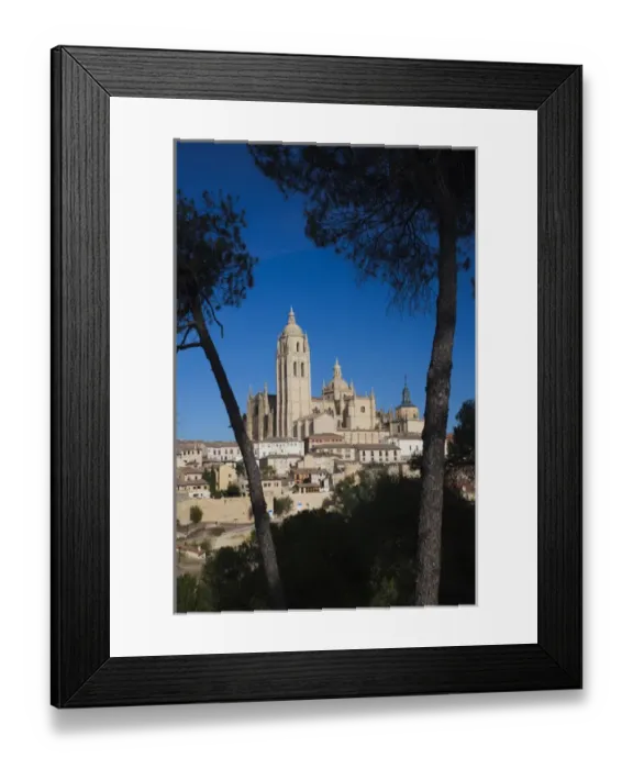 Framed Print : Spain, Castilla y Leon Region, Segovia Province, Segovia, town view with Segovia Framed Print : Spain, Castilla y Leon Region, Segovia Province, Segovia, town view with Segovia