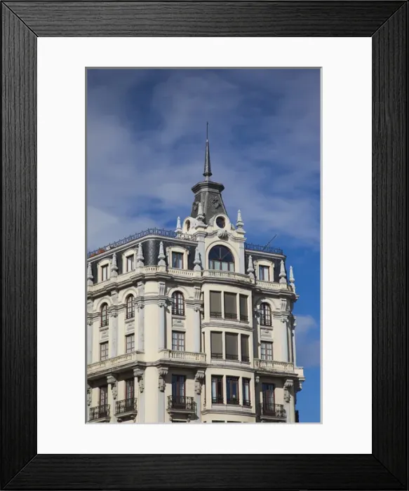 Framed Print : Spain, Castilla y Leon Region, Leon Province, Leon, buildings on Plaza de Santo Domingo