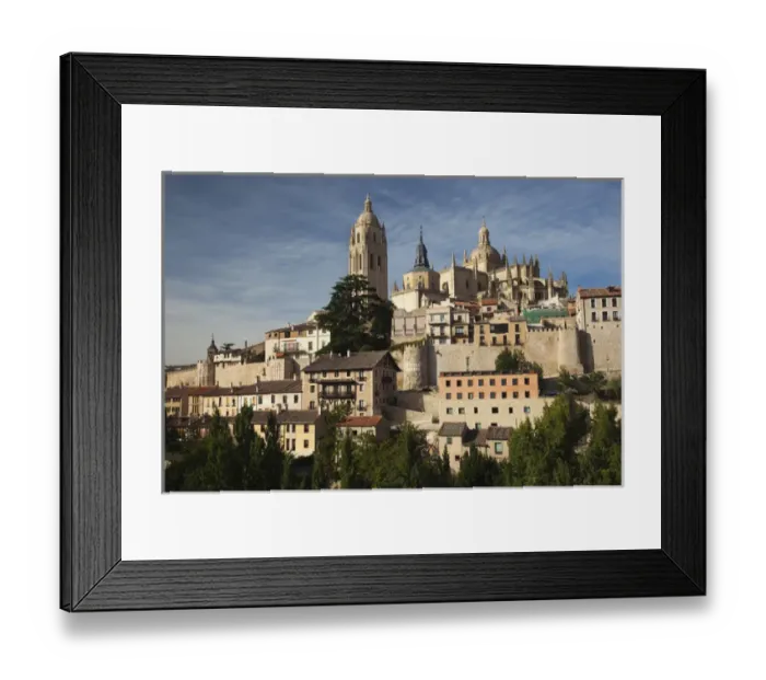 Framed Print : Spain, Castilla y Leon Region, Segovia Province, Segovia, town view with Segovia Framed Print : Spain, Castilla y Leon Region, Segovia Province, Segovia, town view with Segovia