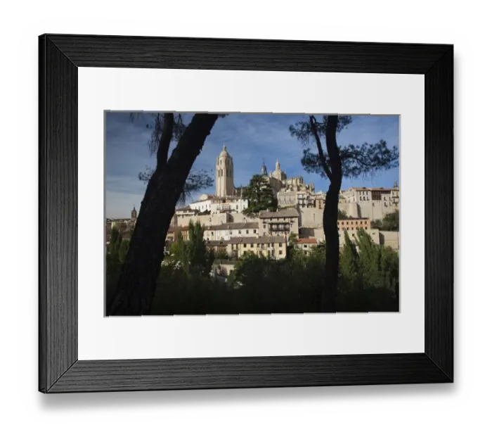 Framed Print : Spain, Castilla y Leon Region, Segovia Province, Segovia, town view with Segovia Framed Print : Spain, Castilla y Leon Region, Segovia Province, Segovia, town view with Segovia