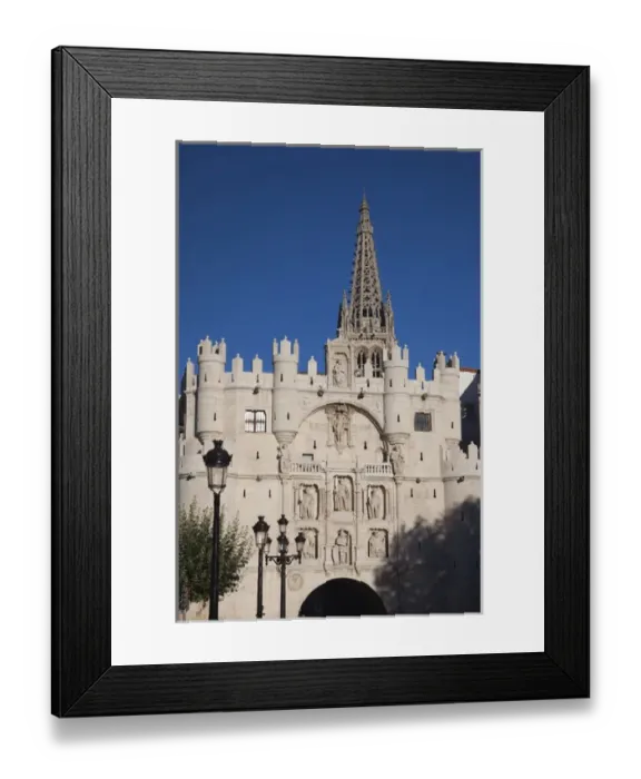 Framed Print : Spain, Castilla y Leon Region, Burgos Province, Burgos, Arco de Santa Maria gate, morning Framed Print : Spain, Castilla y Leon Region, Burgos Province, Burgos, Arco de Santa Maria gate, morning