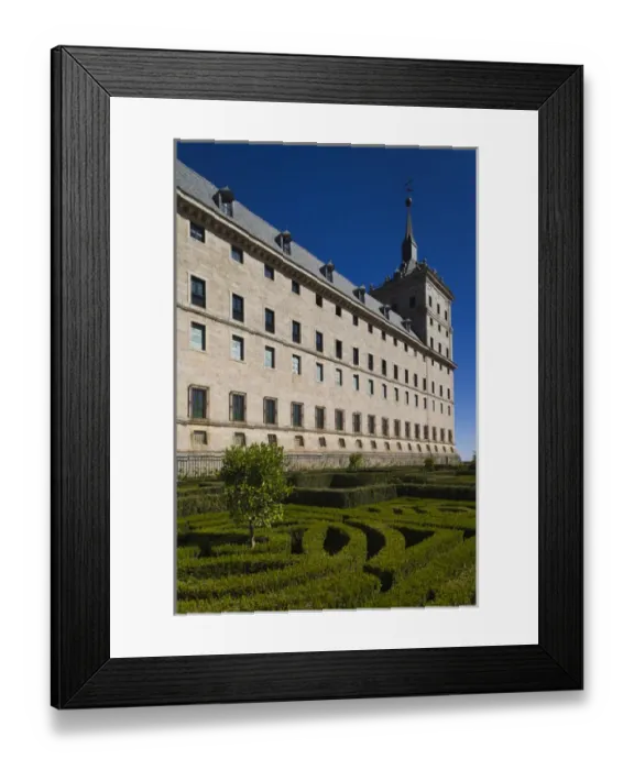 Framed Print : Spain, Madrid Region, San Lorenzo de El Escorial, El Escorial Royal Monastery and Palace