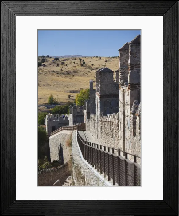 Framed Print : Spain, Castilla y Leon Region, Avila Province, Avila, walkway on Las Murallas, town walls Framed Print : Spain, Castilla y Leon Region, Avila Province, Avila, walkway on Las Murallas, town walls