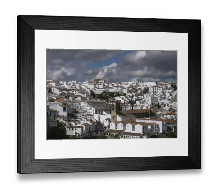 Framed Print : Spain, Andalusia, Ronda. Known for a striking bridge that crosses a ravine and divides