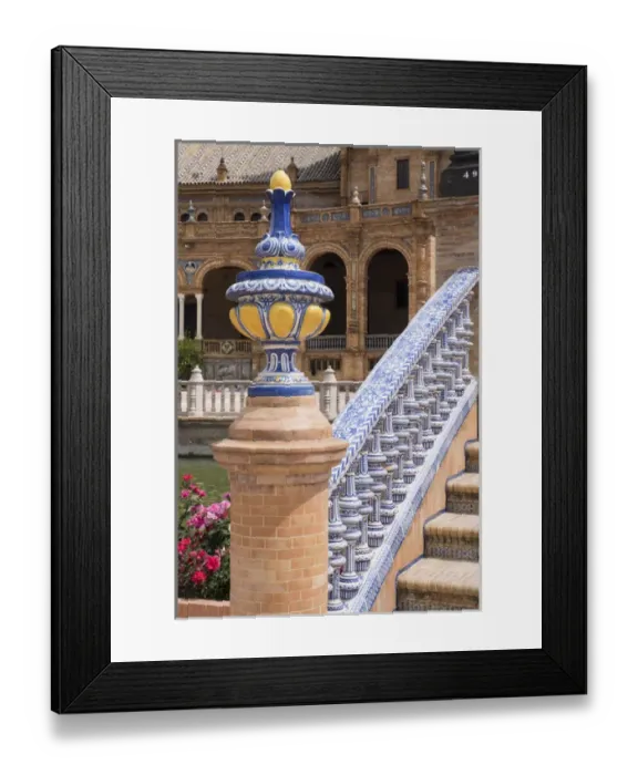 Framed Print : Spain, Andalusia, Seville. Plaza de Espana, built for the Ibero-American exposition in 1929 Framed Print : Spain, Andalusia, Seville. Plaza de Espana, built for the Ibero-American exposition in 1929