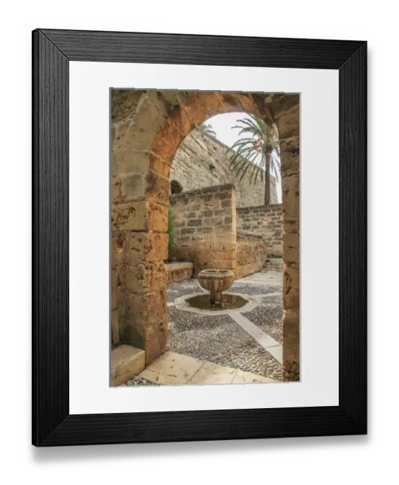 Framed Print : Europe, Spain, Balearic Islands, Mallorca, Palma de Mallorca, , door srchway. Gardens Framed Print : Europe, Spain, Balearic Islands, Mallorca, Palma de Mallorca, , door srchway. Gardens