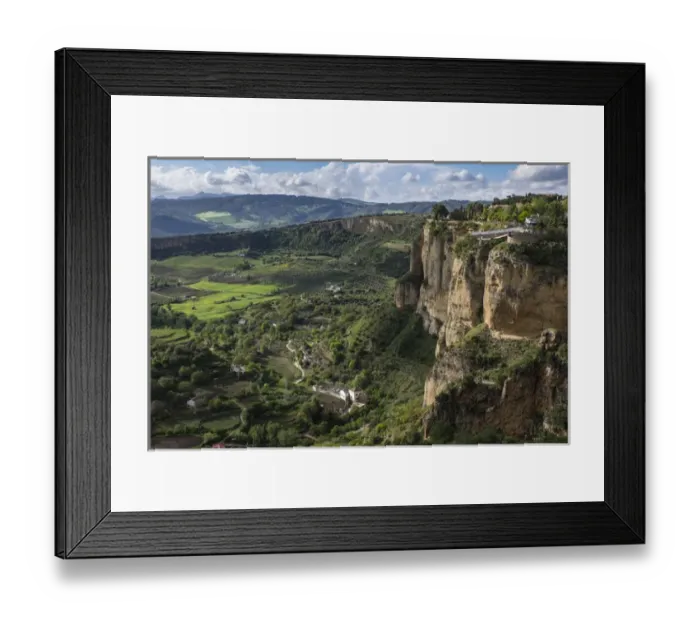Framed Print : Spain, Andalusia. View over the Ronda Depression, a sloping plateu below the steep Framed Print : Spain, Andalusia. View over the Ronda Depression, a sloping plateu below the steep