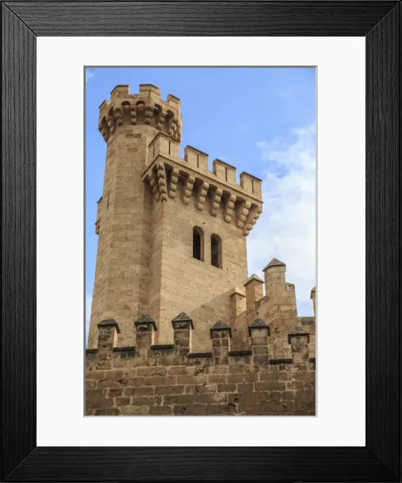Framed Print : Europe, Spain, Balearic Islands, Mallorca, Palma de Mallorca, stone towers, turets Framed Print : Europe, Spain, Balearic Islands, Mallorca, Palma de Mallorca, stone towers, turets