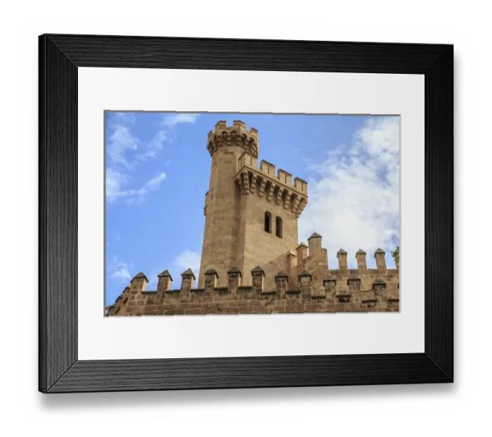 Framed Print : Europe, Spain, Balearic Islands, Mallorca, Palma de Mallorca, gardens near Almudaina