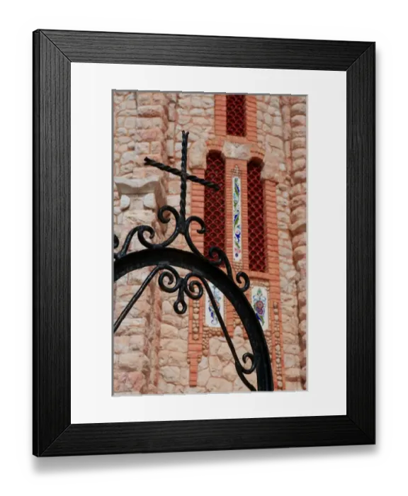 Framed Print : Europe, Spain, Novelda. Santa Mara Magdalena, built by disciple of Gaudi