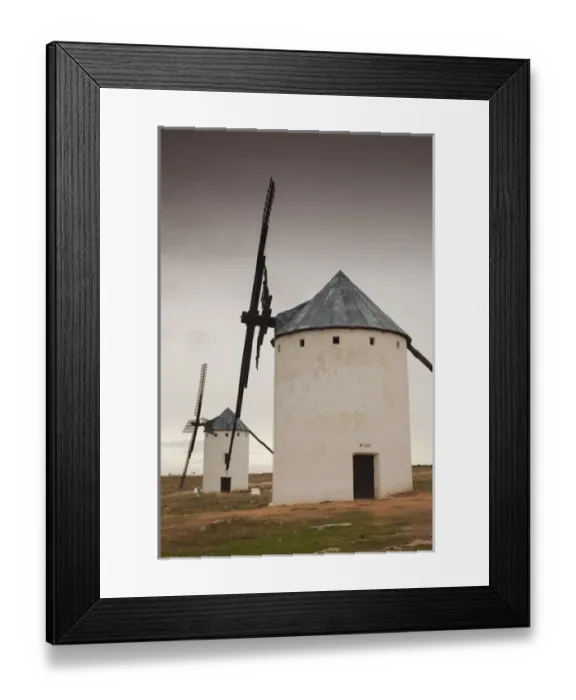 Framed Print : Spain, Castile-La Mancha Region, Ciudad Real Province, La Mancha Area, Campo de Criptana
