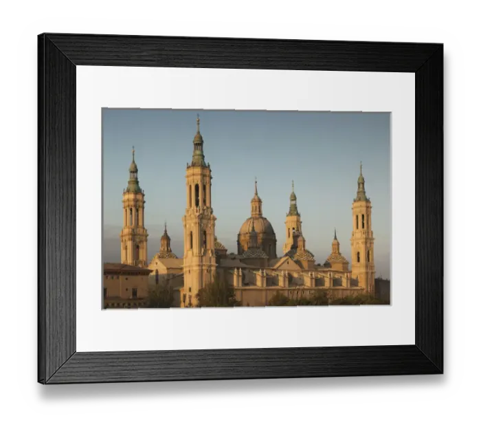 Framed Print : Spain, Aragon Region, Zaragoza Province, Zaragoza, Basilica de Nuestra Senora de Framed Print : Spain, Aragon Region, Zaragoza Province, Zaragoza, Basilica de Nuestra Senora de