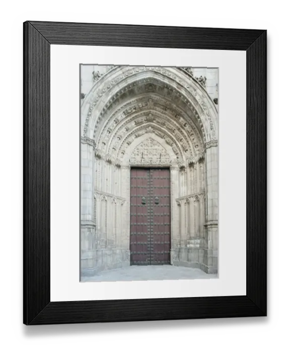Framed Print : Europe, Spain, Toledo, Toledo Cathedral Door