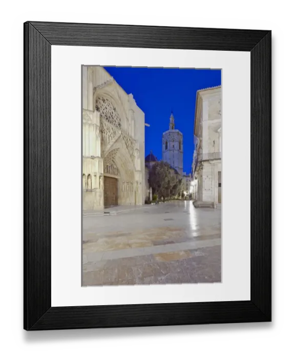 Framed Print : Europe, Spain, Valencia, Valencia Cathedral at Dawn Framed Print : Europe, Spain, Valencia, Valencia Cathedral at Dawn