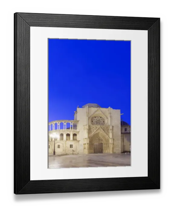 Framed Print : Europe, Spain, Valencia, Valencia Cathedral at Dawn Framed Print : Europe, Spain, Valencia, Valencia Cathedral at Dawn