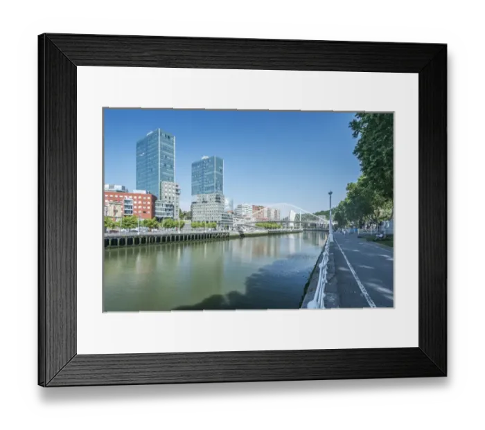 Framed Print : Spain, Bilbao, Zubizuri (Campo Volatin ) Bridge Over the Nervion River Framed Print : Spain, Bilbao, Zubizuri (Campo Volatin ) Bridge Over the Nervion River