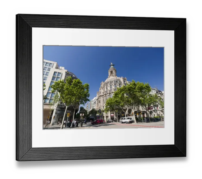 Framed Print : Passeig de Gracia, Barcelona, Spain Framed Print : Passeig de Gracia, Barcelona, Spain