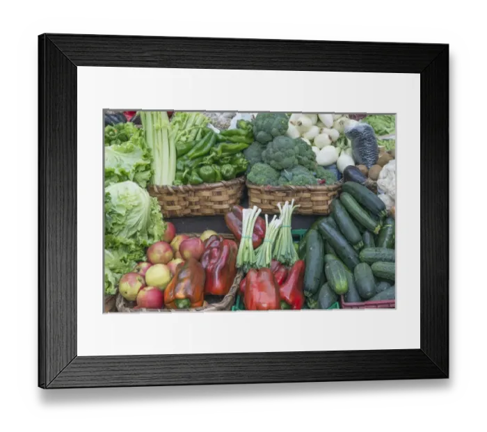 Framed Print : Spain, San Sebastion, Vegetales for Sale at Farmers Market Framed Print : Spain, San Sebastion, Vegetales for Sale at Farmers Market