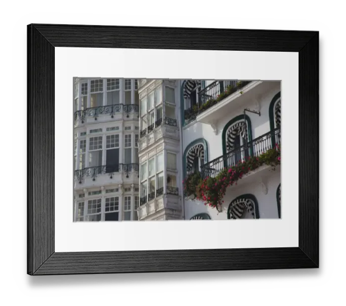 Framed Print : Spain, Cantabria Region, Cantabria Province, Castro-Urdiales, harborfront buildings Framed Print : Spain, Cantabria Region, Cantabria Province, Castro-Urdiales, harborfront buildings