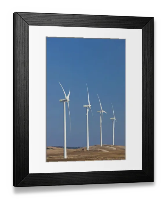 Framed Print : Spain, Andalucia Region, Cadiz Province, Vejer de la Frontera area, modern windmills Framed Print : Spain, Andalucia Region, Cadiz Province, Vejer de la Frontera area, modern windmills