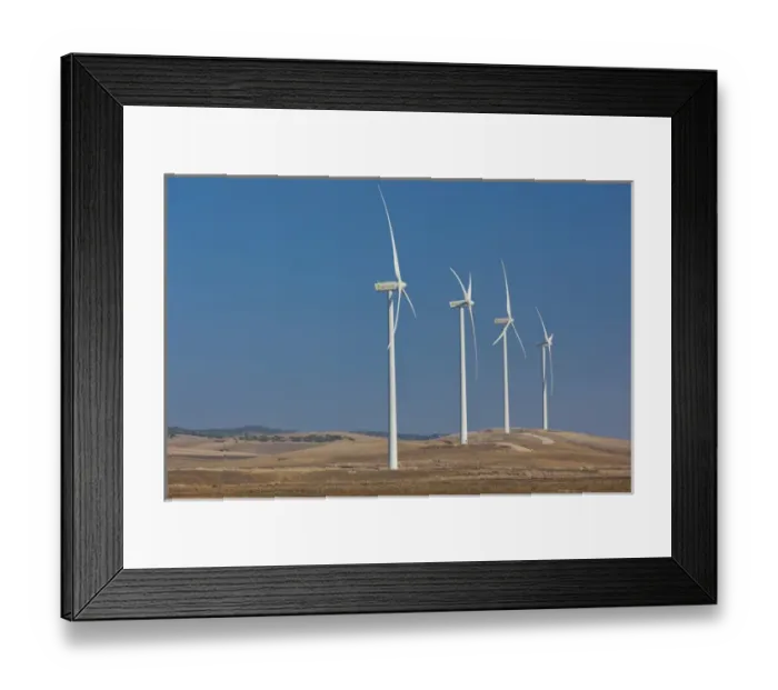 Framed Print : Spain, Andalucia Region, Cadiz Province, Vejer de la Frontera area, modern windmills Framed Print : Spain, Andalucia Region, Cadiz Province, Vejer de la Frontera area, modern windmills