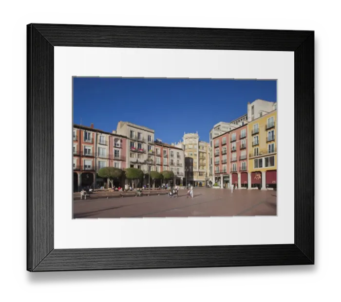 Framed Print : Spain, Castilla y Leon Region, Burgos Province, Burgos, Plaza Mayor