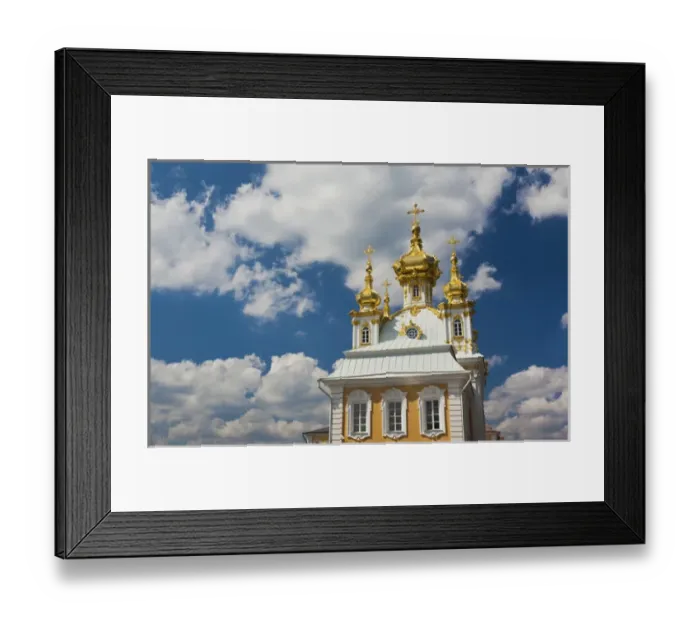 Framed Print : Russia, Saint Petersburg, Peterhof, Grand Palace, chapel wing