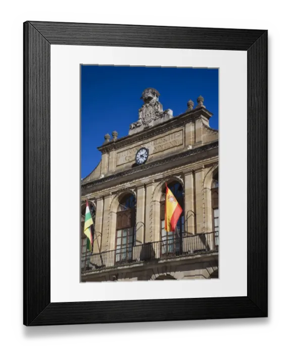 Framed Print : Spain, La Rioja Region, La Rioja Province, Haro, Plaza de la Paz, town hall Framed Print : Spain, La Rioja Region, La Rioja Province, Haro, Plaza de la Paz, town hall