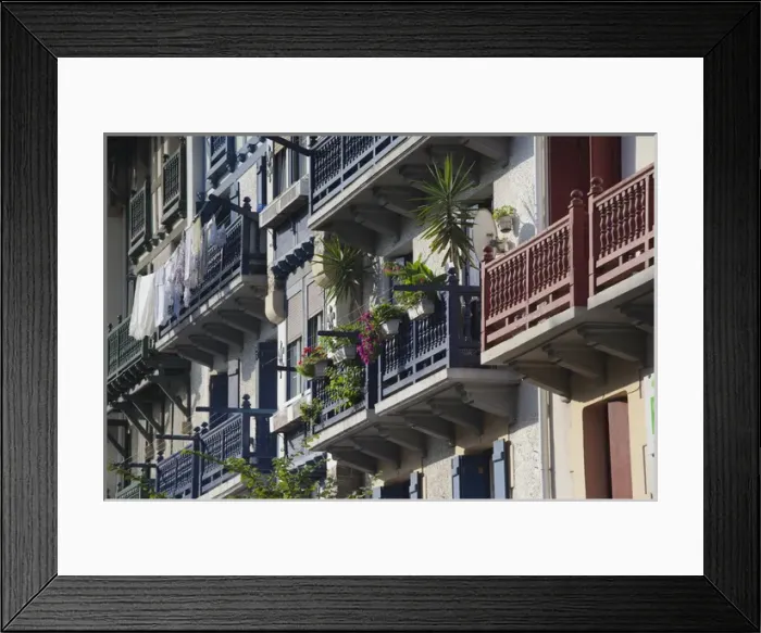 Framed Print : Spain, Basque Country Region, Guipuzcoa Province, Hondarribia, La Marina, old fishermen s Framed Print : Spain, Basque Country Region, Guipuzcoa Province, Hondarribia, La Marina, old fishermen s