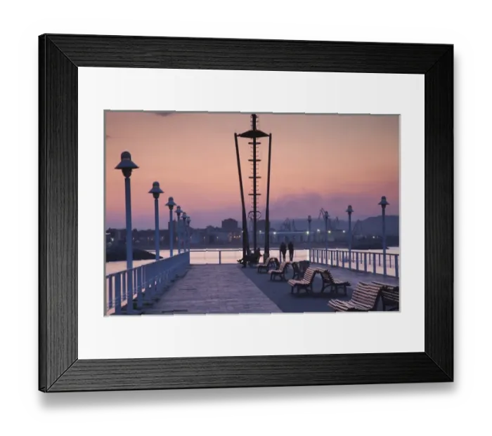 Framed Print : Spain, Asturias Region, Asturias Province, Gijon, Cimadevilla Old Town, pier Framed Print : Spain, Asturias Region, Asturias Province, Gijon, Cimadevilla Old Town, pier