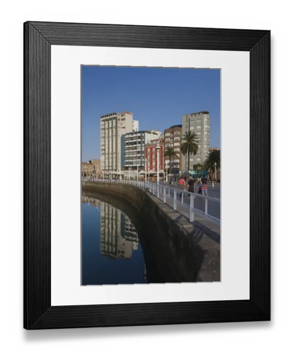 Framed Print : Spain, Asturias Region, Asturias Province, Gijon, Cimadevilla Old Town, harborfront Framed Print : Spain, Asturias Region, Asturias Province, Gijon, Cimadevilla Old Town, harborfront
