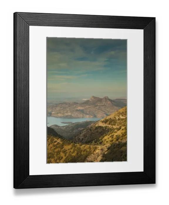 Framed Print : Spain, Andalucia Region, Cadiz Province, Grazalema-Zahara de la Sierra, Sierra Margarita