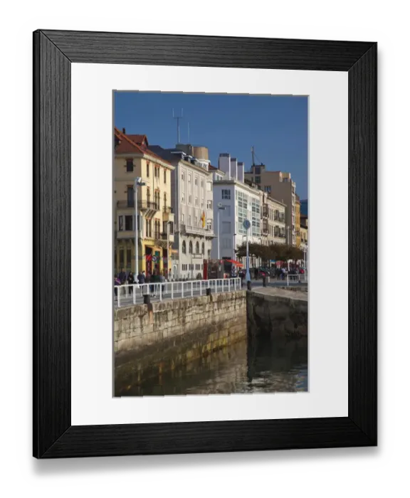 Framed Print : Spain, Asturias Region, Asturias Province, Gijon, Cimadevilla Old Town, harborfront Framed Print : Spain, Asturias Region, Asturias Province, Gijon, Cimadevilla Old Town, harborfront