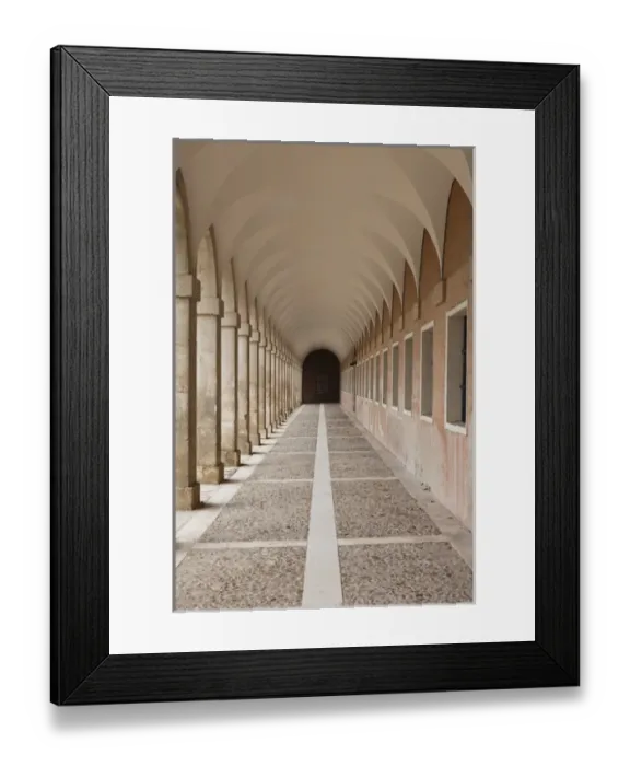 Framed Print : Spain, Madrid Region, Aranjuez, The Royal Palace at Aranjuez, arched walkway Framed Print : Spain, Madrid Region, Aranjuez, The Royal Palace at Aranjuez, arched walkway