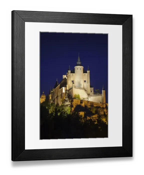 Framed Print : Spain, Castilla y Leon Region, Segovia Province, Segovia, The Alcazar, evening Framed Print : Spain, Castilla y Leon Region, Segovia Province, Segovia, The Alcazar, evening