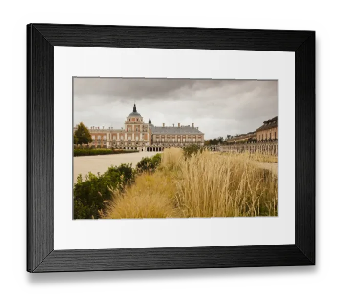 Framed Print : Spain, Madrid Region, Aranjuez, The Royal Palace at Aranjuez, exterior
