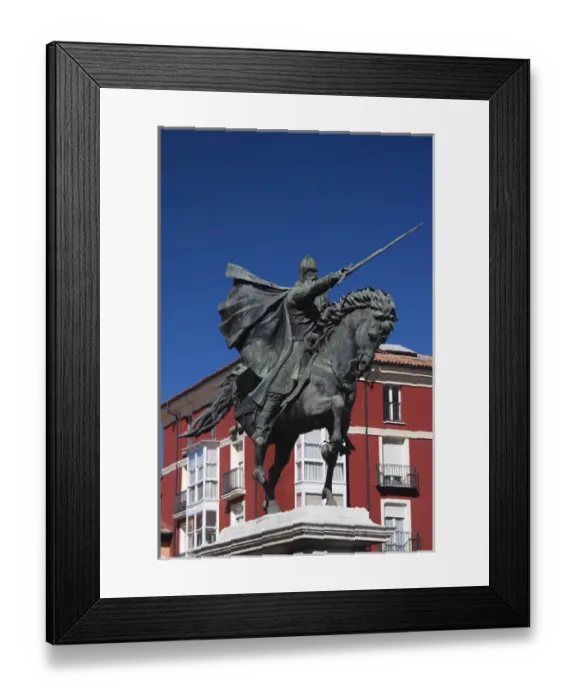 Framed Print : Spain, Castilla y Leon Region, Burgos Province, Burgos, statue of El Cid Framed Print : Spain, Castilla y Leon Region, Burgos Province, Burgos, statue of El Cid