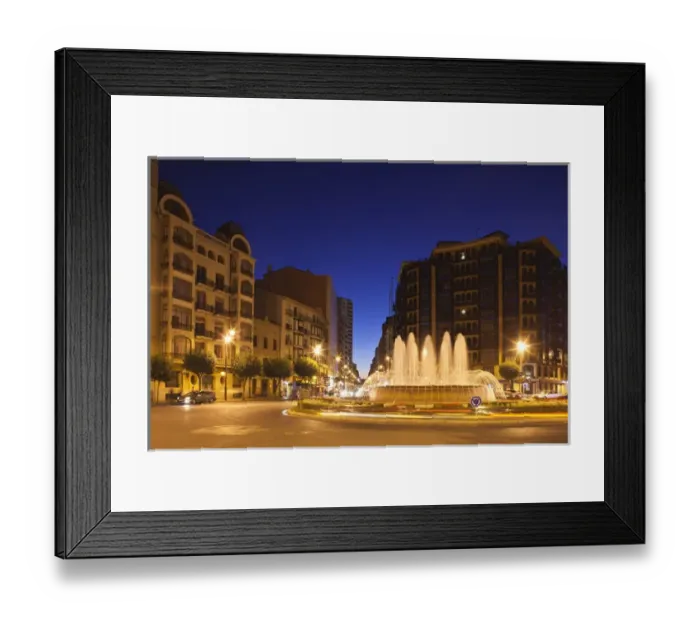 Framed Print : Spain, La Rioja Region, La Rioja Province, Logrono, Plaza Alferez Provisional, dusk Framed Print : Spain, La Rioja Region, La Rioja Province, Logrono, Plaza Alferez Provisional, dusk