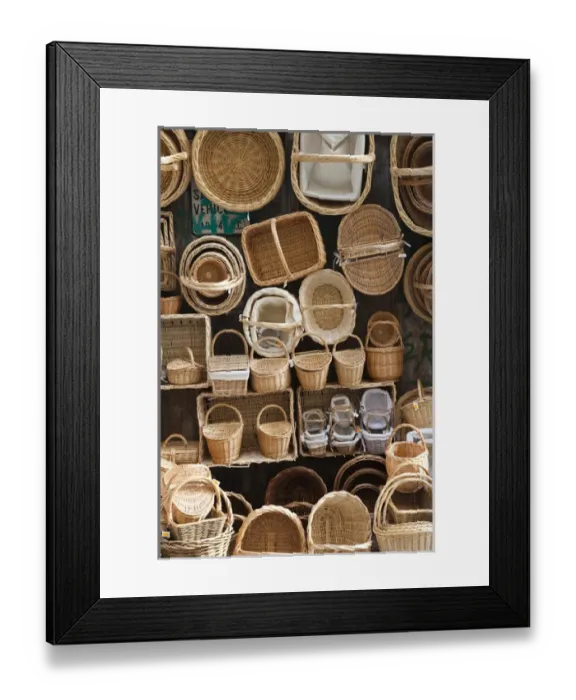 Framed Print : Spain, Castilla y Leon Region, Segovia Province, Segovia, basket souvenir shop